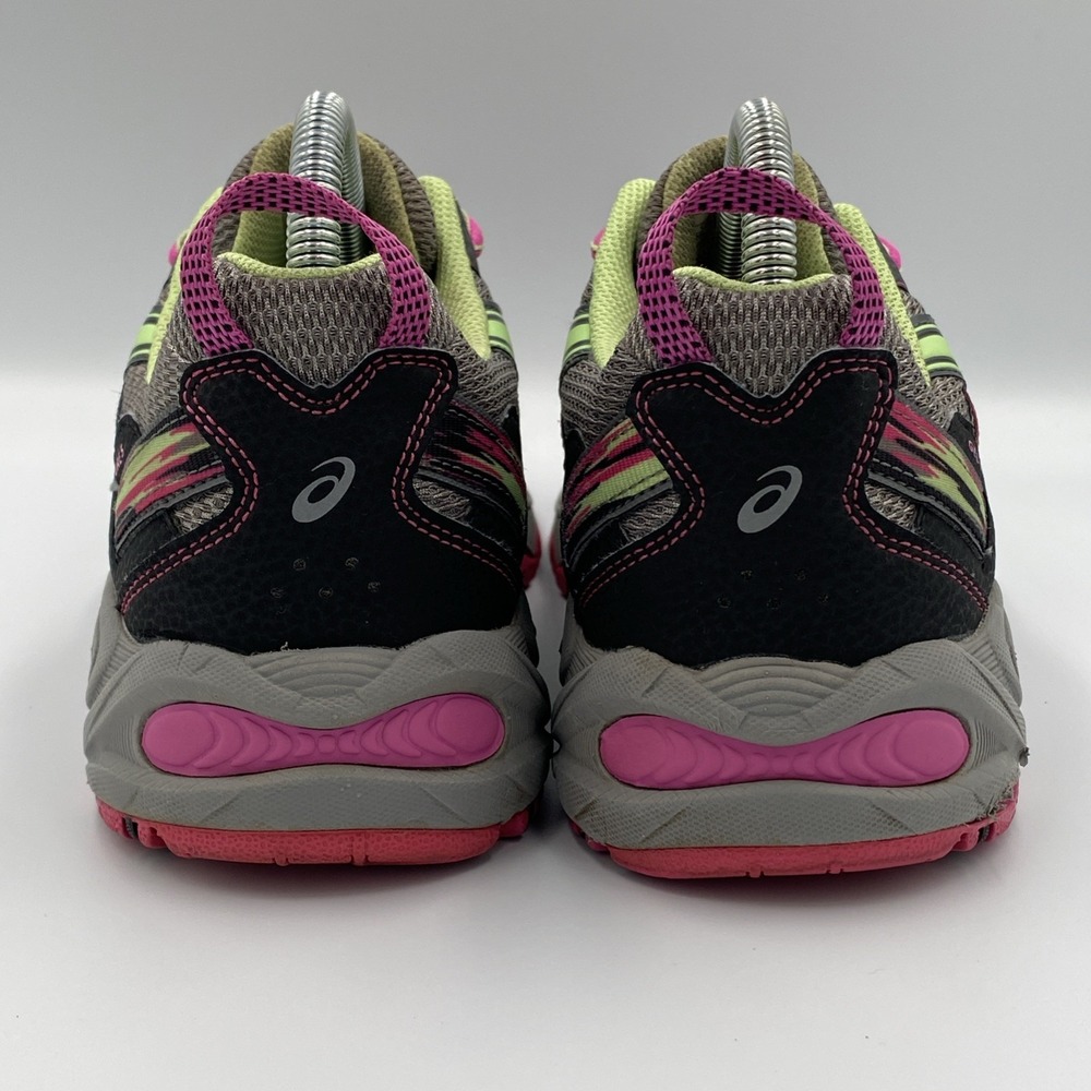 ASICS GEL-Venture 5 Trail Running Shoes Women's 9 Gray Pink Lime Green T5N8N - Picture 5 of 8